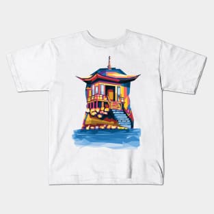 Japan Castle Illustration Kids T-Shirt